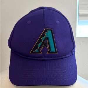 Vtg 90’s Purple and Green Arizona Diamondbacks Hat with Logo